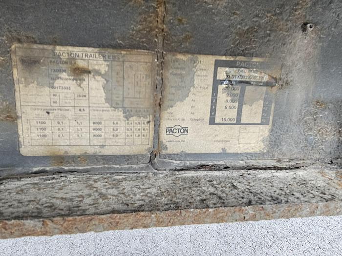 Used 2008 Pacton T3 011 | 3 AXLE CURTAINSIDER | SAF drum.