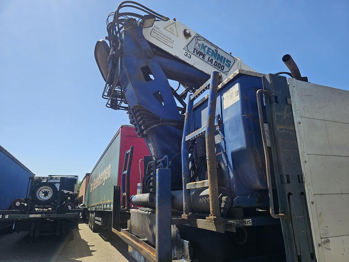 Gebruikt 2004 PACTON t4-001 / 4 AXLE TRAILER /2 LIFT AXLES /2 STEERING AXLES/ INCL CRANE KENNIS 14 TON MOVEBAL.