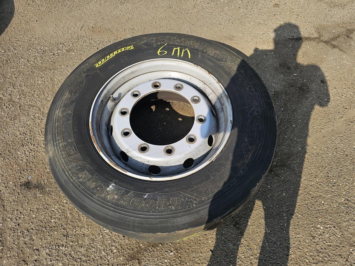 Used 2019 GOOD YEAR K MAX T | TRAILERBAND 385/55 R 22.5 | 3 X 10 MM 2 X 6 MM | MET SCHIJFREM VELG. 10 GTS.