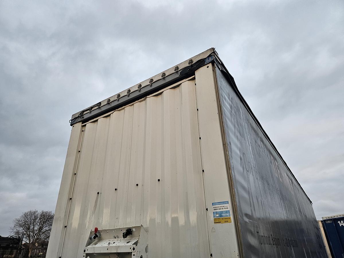 Gebruikt 2015 KRONE SZ| 2 AXLE CITY TRAILER | STEERING AXLE. BPW DISC. LOADING LIFT. TUV BELGIUM 18-06-2026