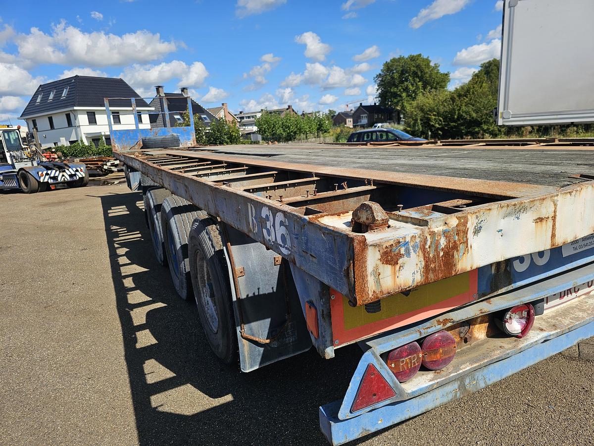 Gebruikt 1984 FLANDRIA OP 3/32T STEEL SUSPENSION / 15 CM BPW DRUM AXLES/ TWISLOCKS 40 FT 2 X 20 FOOT.