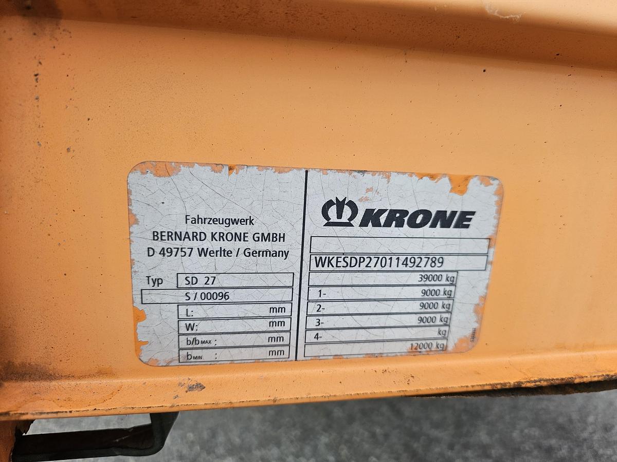Gebruikt 2003 KRONE SD27 MEGA/ BPW DISC / LIFT AXLE / SPARE TIRE/TUV BELGIUM 03-11-2026.