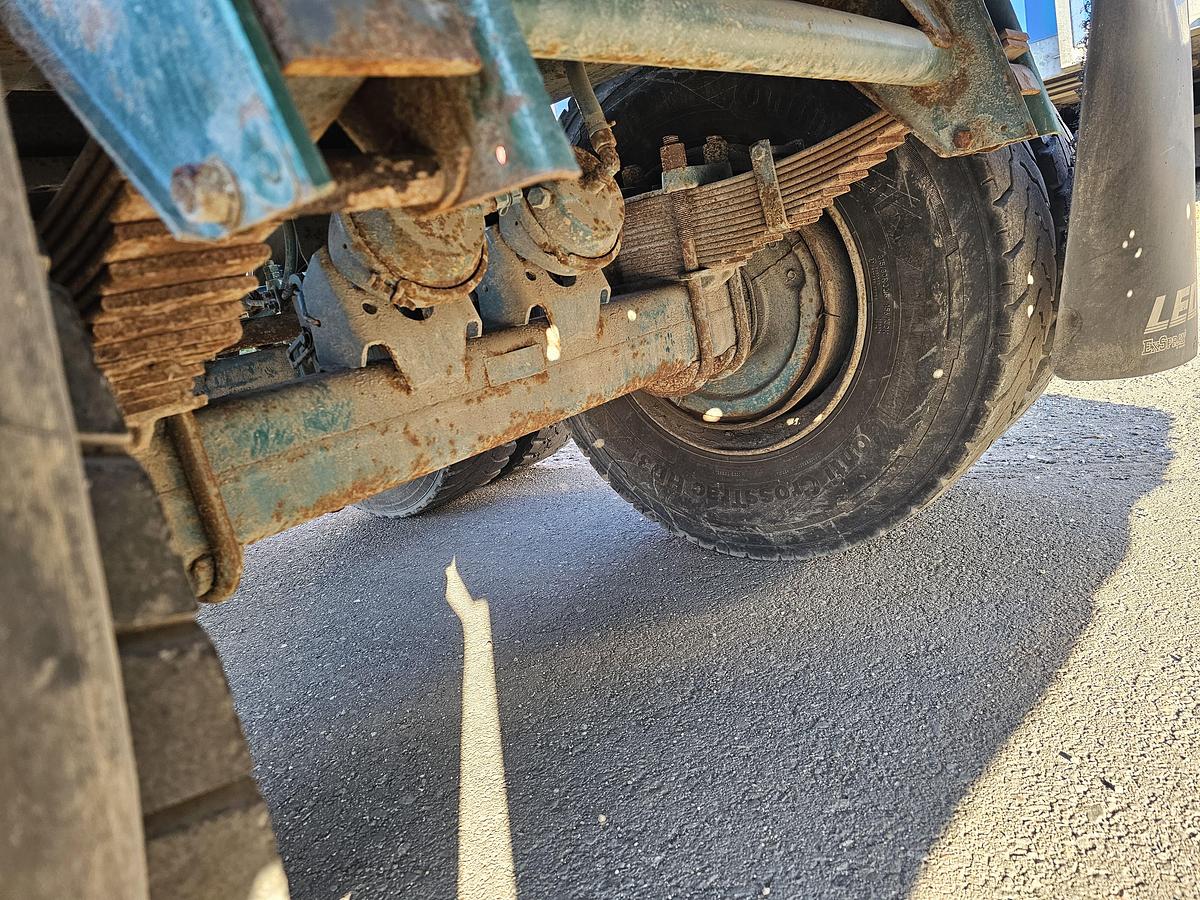 Gebruikt 1992 LEONET TB 18 |WOOD TRAILER WITH CRANE| BPW DRUM STEEL SUSPENSION.