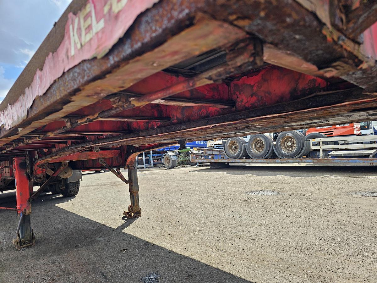 Used 2013 KELBERG S4 OB3 | HEAVY DUTY FLATBED | BPW DRUM