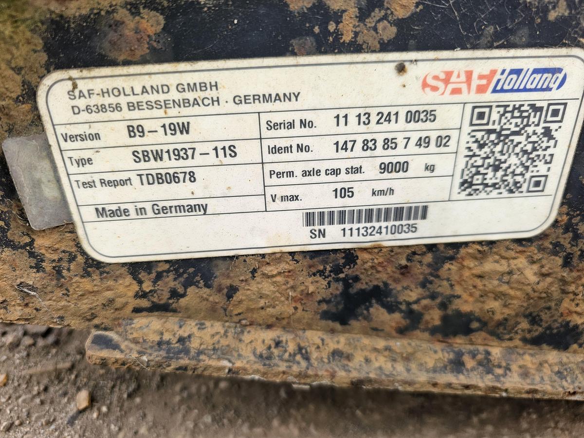 Gebruikt 2012 SAF B9-19W | TRAILER AXLE SINGEL TIRE| DISC