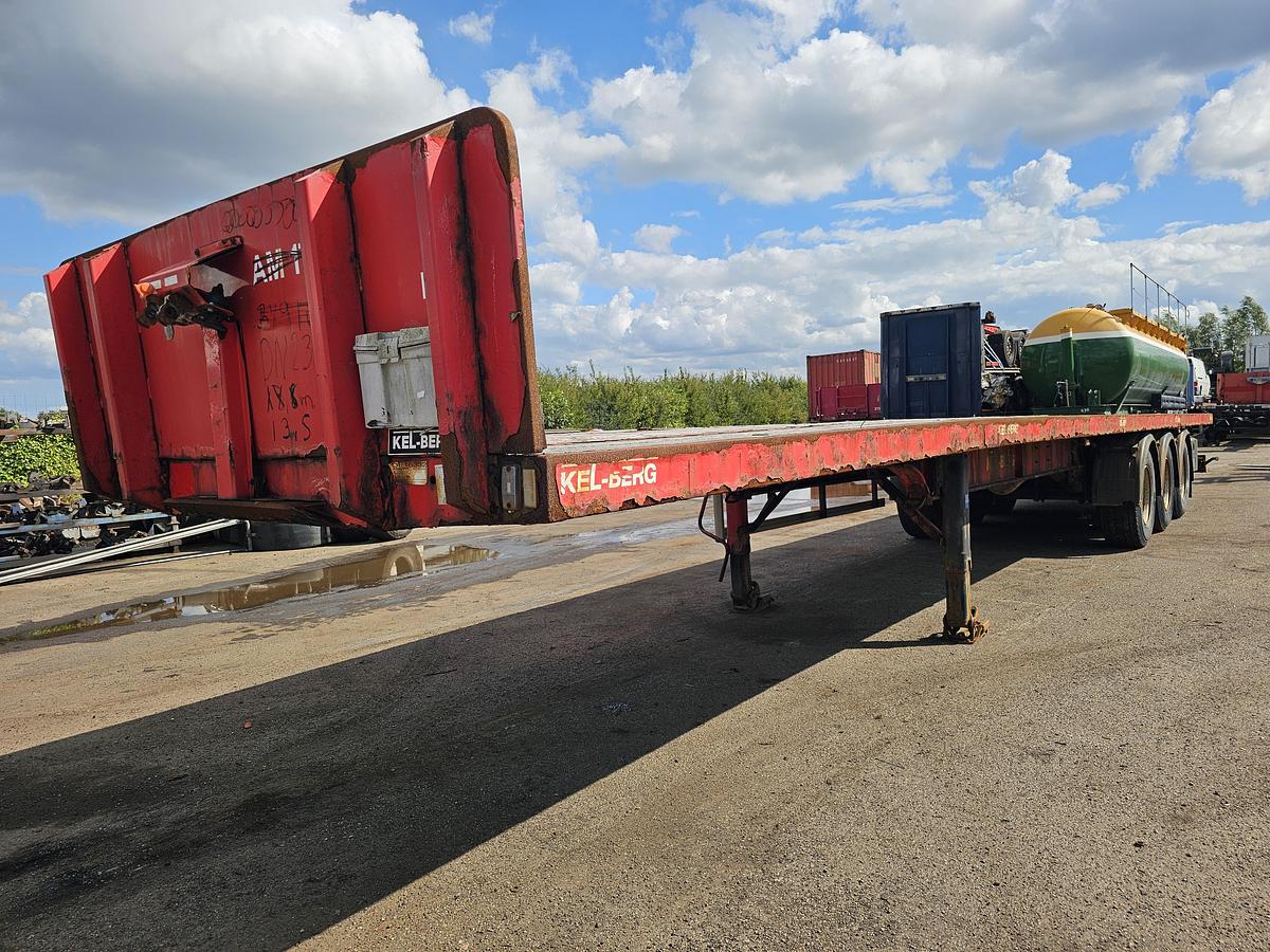Used 2013 KELBERG S4 OB3 | HEAVY DUTY FLATBED | BPW DRUM