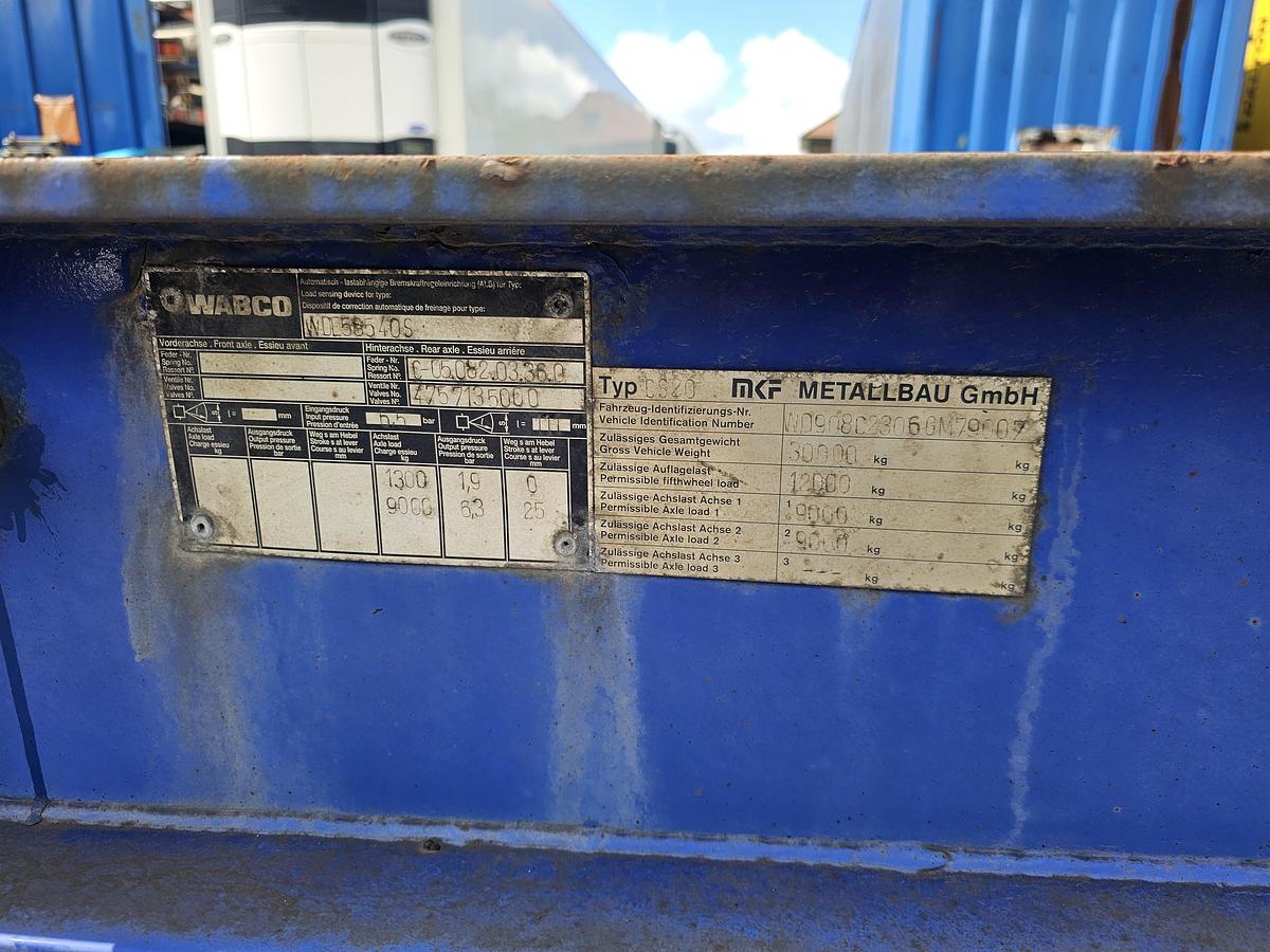 Gebruikt 2006 MKF METALLBAU CS 20 -20 FOOT- CONTAINER CHASSIS -HEAVY DUTY- BPW DRUM -STEEL SUSPENSION- GOOD QUALITY.