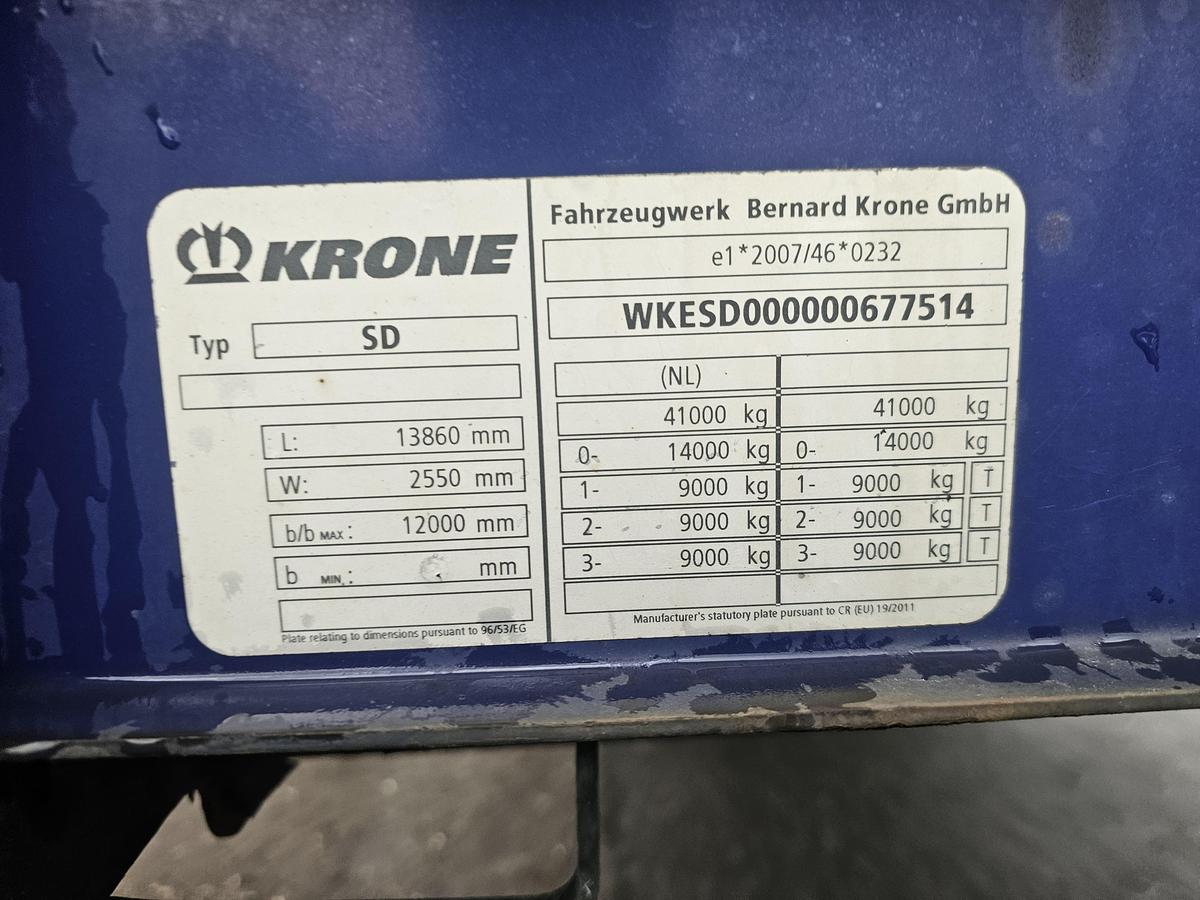 Gebruikt 2015 KRONE SD/ ALUMINIUM RIMS/ ALUMINIUM SIDE BOARDS /HUCKAPACK/ SLIDING ROOF/ SAF DISC.