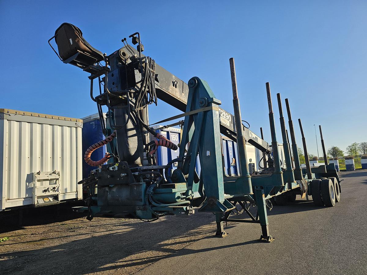 Gebruikt 1992 LEONET TB 18 |WOOD TRAILER WITH CRANE| BPW DRUM STEEL SUSPENSION.