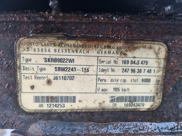 Used 2008 Saf SKRB9022WI TRAILER AXLE DISC