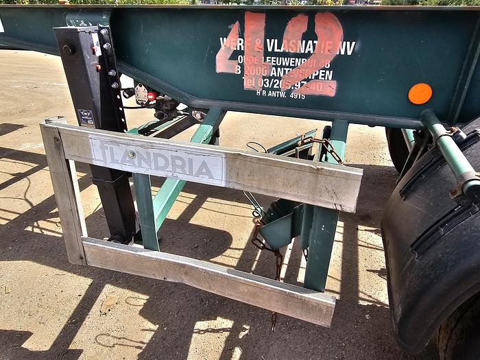 Used 1998 Flandria OP20V/2A | 20 foot container chassis  | steel suspension | double tires| drum.