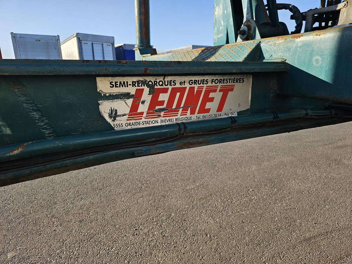 Gebruikt 1992 LEONET TB 18 |WOOD TRAILER WITH CRANE| BPW DRUM STEEL SUSPENSION.