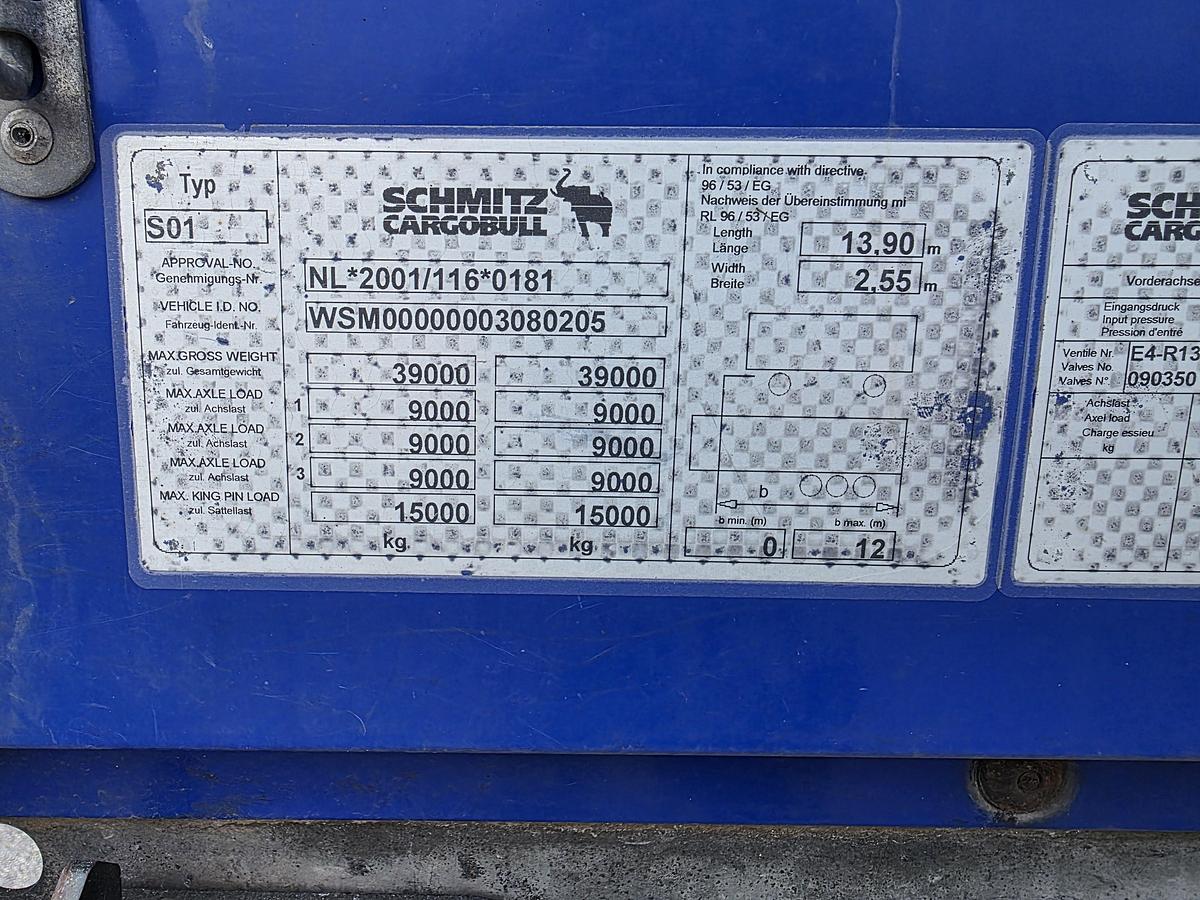 Gebruikt 2008 SCHMITZ SCS 24/L-1362 P.E.B. SCHNITZ DISC, APK/TUV 27-02-2027