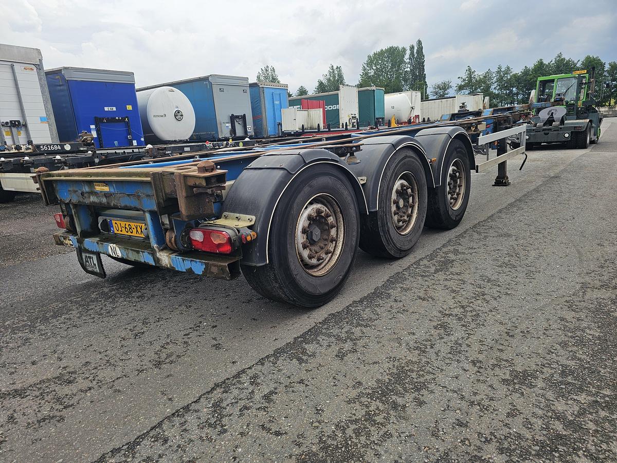 Gebruikt 2007 Van Hool 3B2018- 40 FOOT 2 X 20 FOOT CONTAINER CHASSIS, MB DISC. TUV APK 07-11-2026