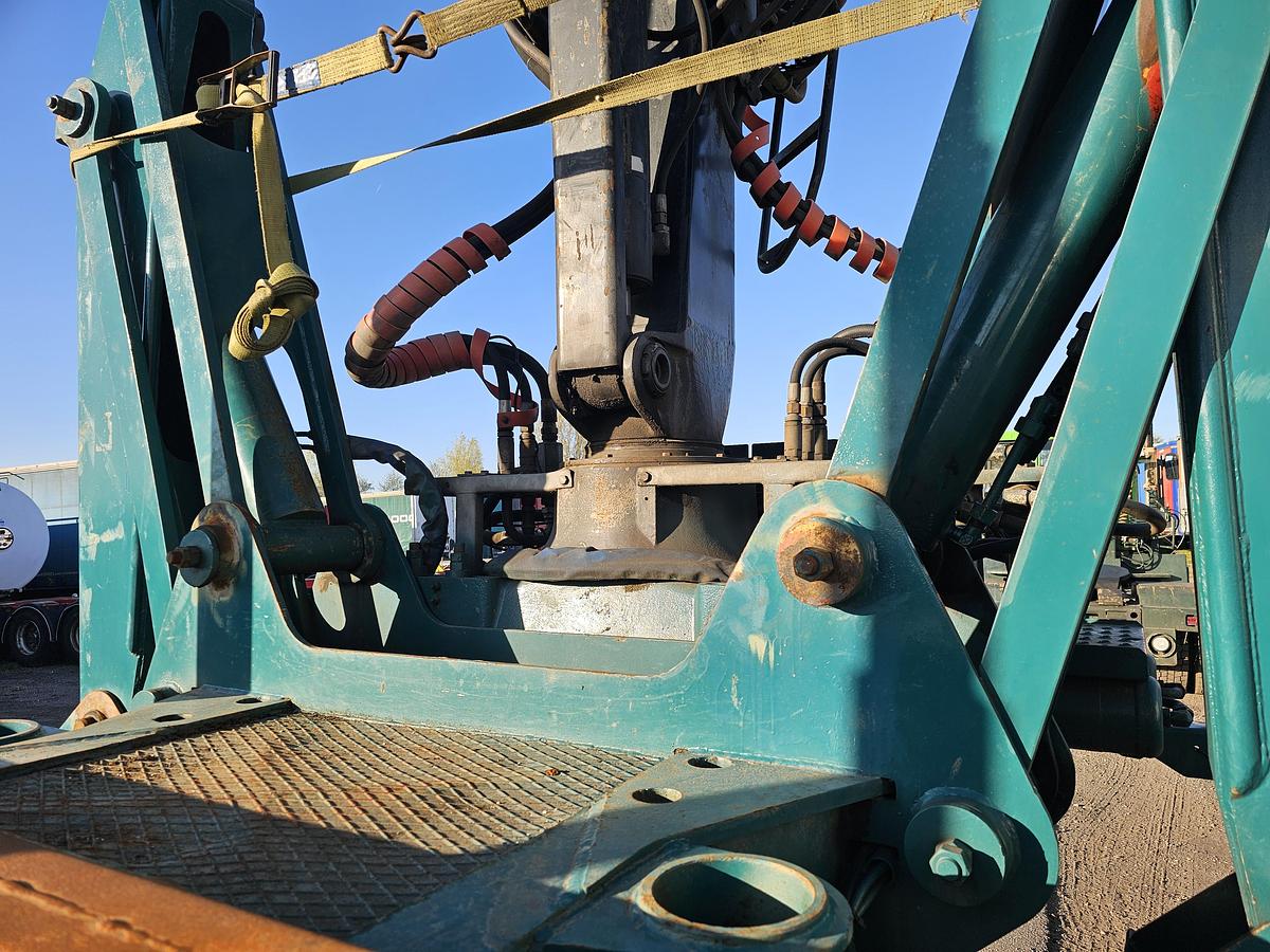 Gebruikt 1992 LEONET TB 18 |WOOD TRAILER WITH CRANE| BPW DRUM STEEL SUSPENSION.