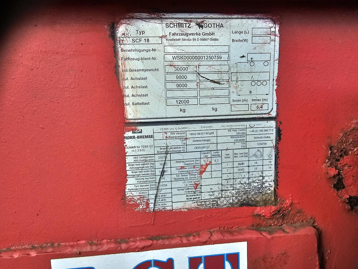 Gebruikt 2009 SCHMITZ SCF 18 20 FOOT CONTAINER CHASSIS | AIR SUSP| SAF DISC.