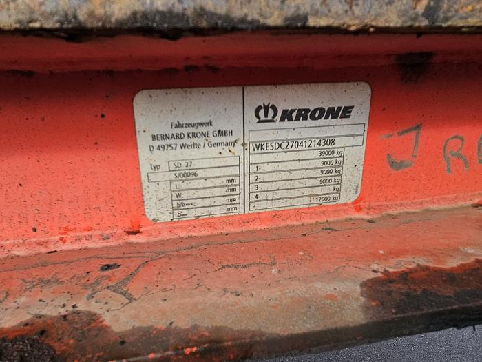 Used 2004 Krone| Sd 27| fixed chassis | 40 ft 2 x20 ft | light weight | 4870 kg.