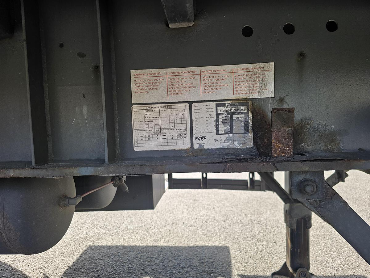 Gebruikt 2008 PACTON T2-001  CITY TRAILER| 10.40 LONG | STEERING AXLE| LIFT AXLE | BPW DISC.