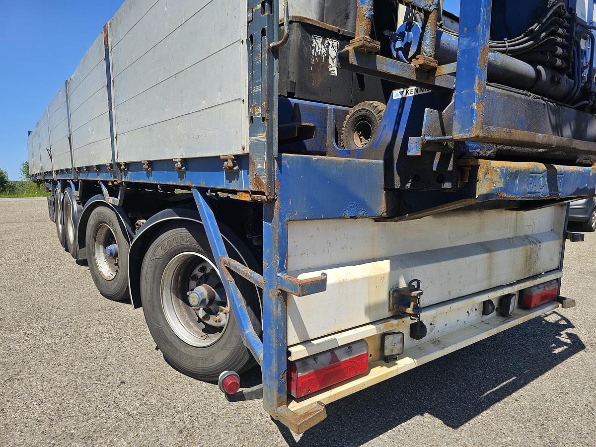 Gebruikt 2004 PACTON t4-001 / 4 AXLE TRAILER /2 LIFT AXLES /2 STEERING AXLES/ INCL CRANE KENNIS 14 TON MOVEBAL.