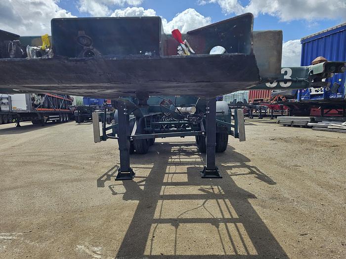 Used 1998 Flandria OP20V/2A | 20 foot container chassis  | steel suspension | double tires| drum.