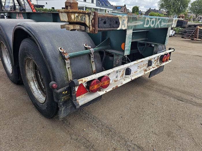 Used 1998 Flandria OP20V/2A | 20 foot container chassis  | steel suspension | double tires| drum.