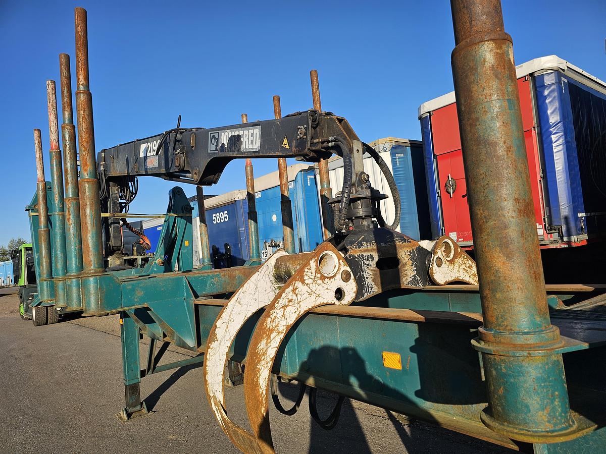 Gebruikt 1992 LEONET TB 18 |WOOD TRAILER WITH CRANE| BPW DRUM STEEL SUSPENSION.