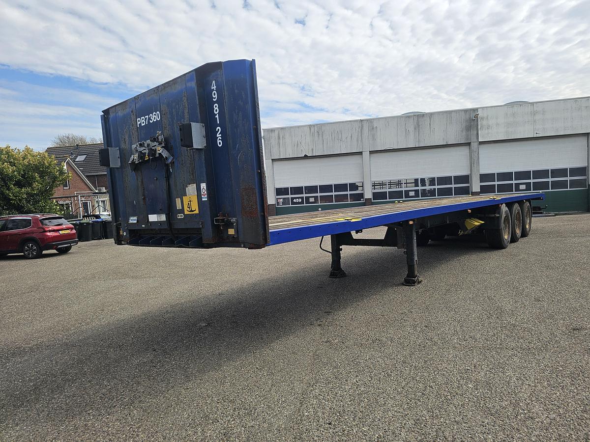 Gebruikt 2009 Van Hool 3B0073 | 3 AXLE FLATBED 13.60 MTR TWISTLOCKS FOR CONTAINER 40 FT 2 X20 FT BPW DRUM | 2 PIECES