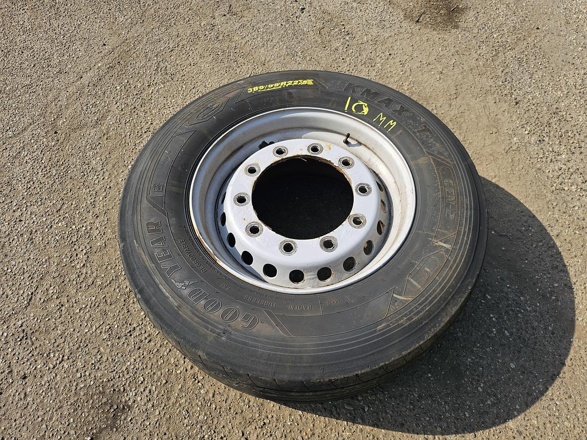 Used 2019 GOOD YEAR K MAX T | TRAILERBAND 385/55 R 22.5 | 3 X 10 MM 2 X 6 MM | MET SCHIJFREM VELG. 10 GTS.