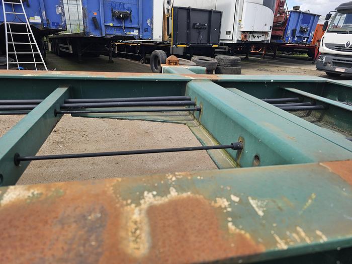 Used 1998 Flandria OP20V/2A | 20 foot container chassis  | steel suspension | double tires| drum.