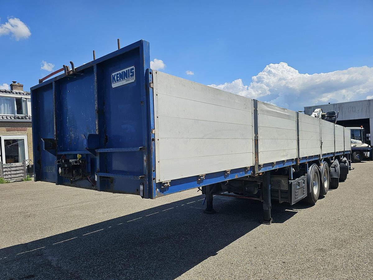 Gebruikt 2004 PACTON t4-001 / 4 AXLE TRAILER /2 LIFT AXLES /2 STEERING AXLES/ INCL CRANE KENNIS 14 TON MOVEBAL.