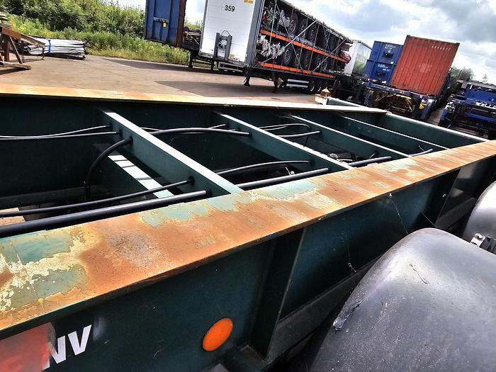 Used 1998 Flandria OP20V/2A | 20 foot container chassis  | steel suspension | double tires| drum.