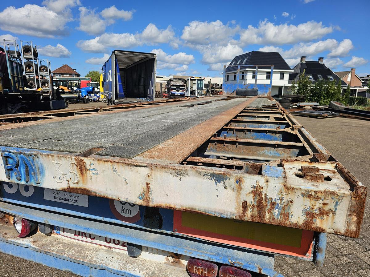 Gebruikt 1984 FLANDRIA OP 3/32T STEEL SUSPENSION / 15 CM BPW DRUM AXLES/ TWISLOCKS 40 FT 2 X 20 FOOT.