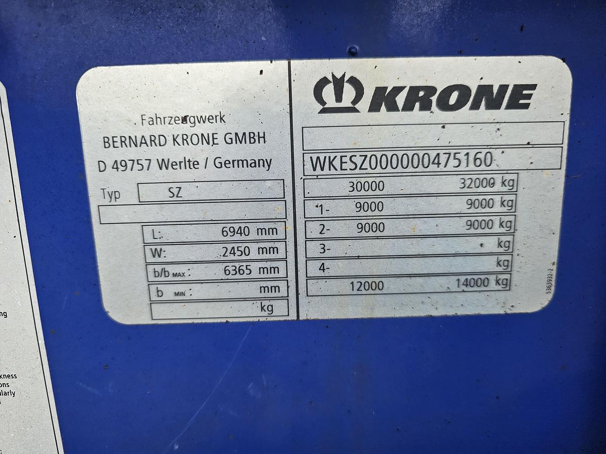 Used 2010 KRONE ATL 20 20 FOOT | STEEL SUSPENSION| BPW DRUM.