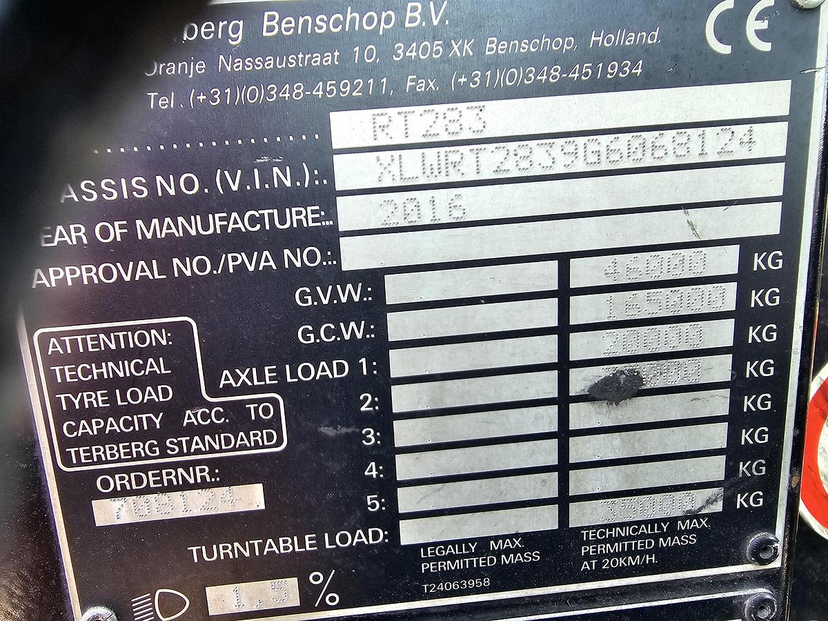 Gebruikt 2016 TERBERG RT283 | TERMINAL TRACTOR 4X4| TURNING CHAIR. | AUTOMATIC GEAR |19208 HOURS h HYDRAULIC SYSTEM.