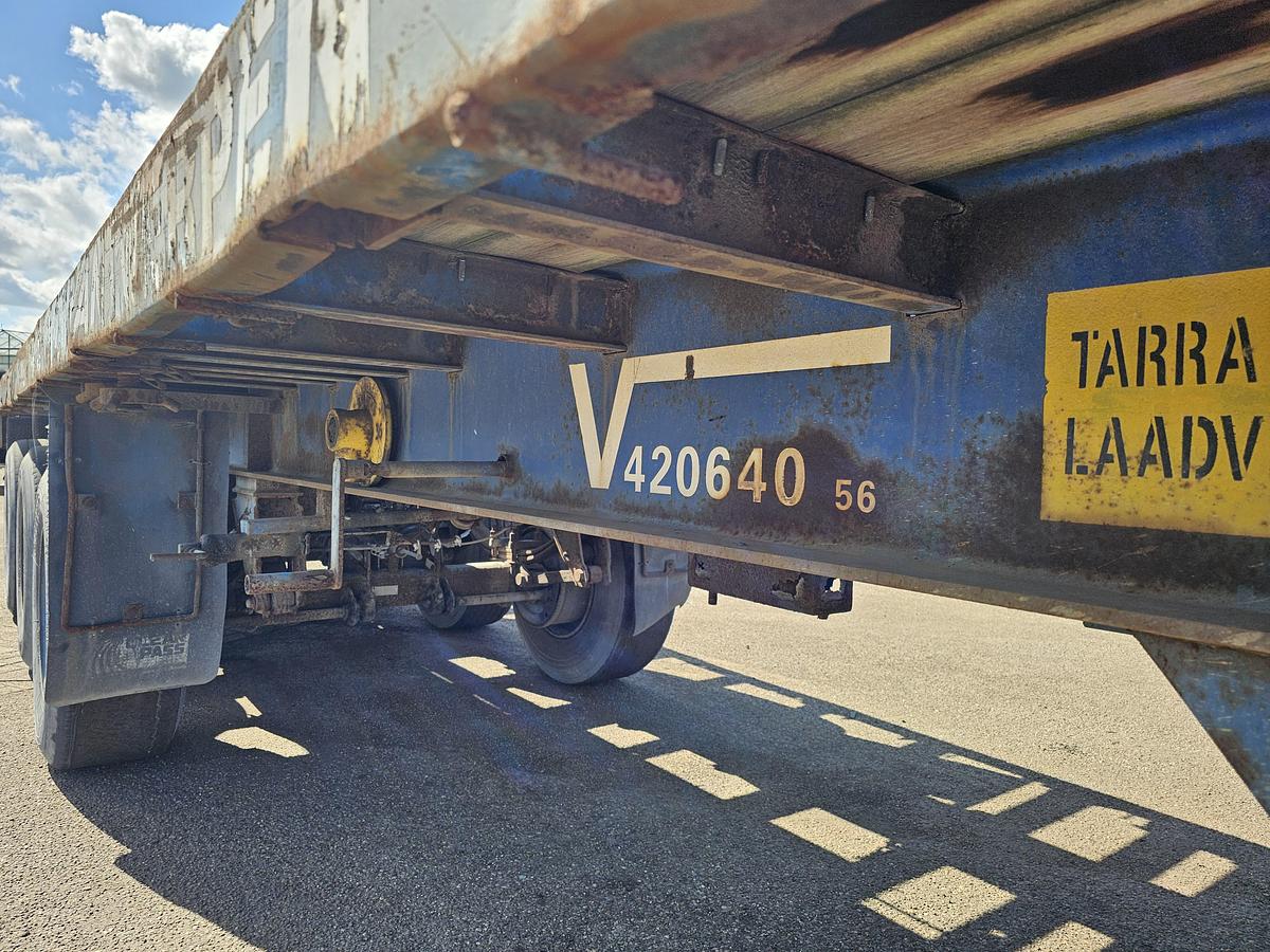 Gebruikt 1984 FLANDRIA OP 3/32T STEEL SUSPENSION / 15 CM BPW DRUM AXLES/ TWISLOCKS 40 FT 2 X 20 FOOT.