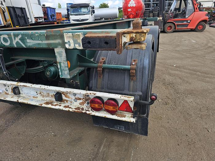Used 1998 Flandria OP20V/2A | 20 foot container chassis  | steel suspension | double tires| drum.