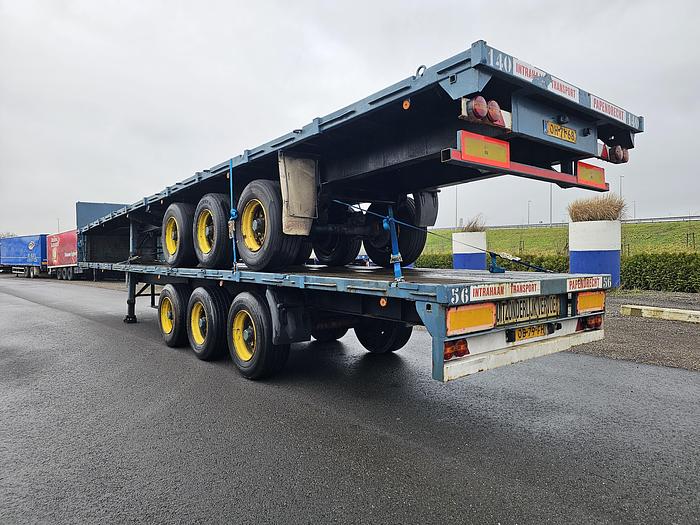 Used 1990 groenewegen  DRO-12-24 | heavy duty | steel suspension | drum brakes | semitrailer.