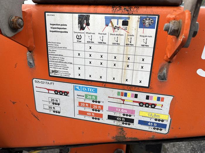 Used 2015 D-TEC VCC-01 FLEXITRAILER ALL CONNECTIONS BPW DRUM