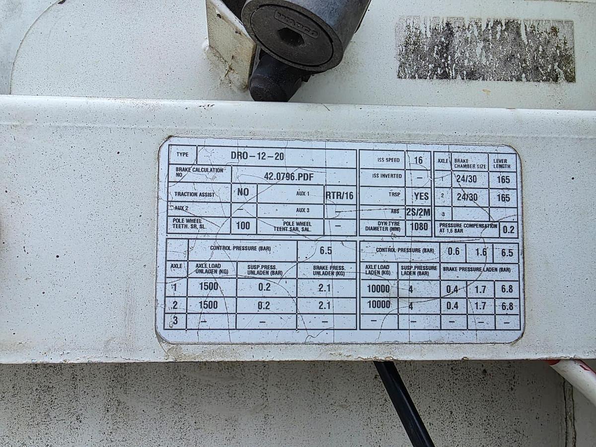 Gebruikt 2007 GROENEWEGEN DRO 12-20 / LOADING LIFT STEERING AXLE /APK /TUV 06-02-2027.