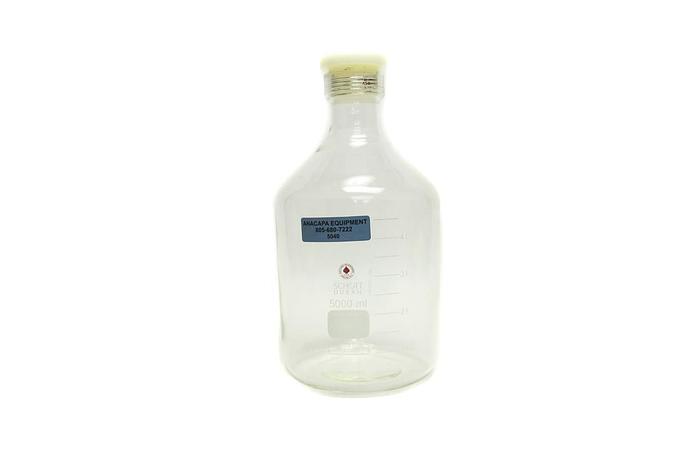 Used Schott Duran 5000ml Glass Heavy Wall Solution Bottle (5040)