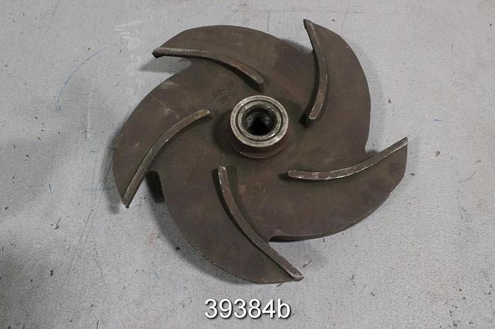 Used Goulds 3196 1x2x10 Pump Impeller, 5-Vane, 10" Diameter, 56381 #39384