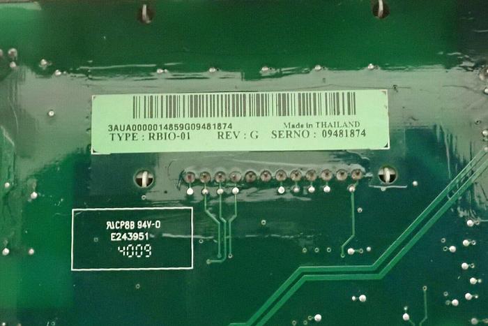 Used ABB Type RBIO-01 3AUA0000014859G09841874 REV G Bypass Control Module