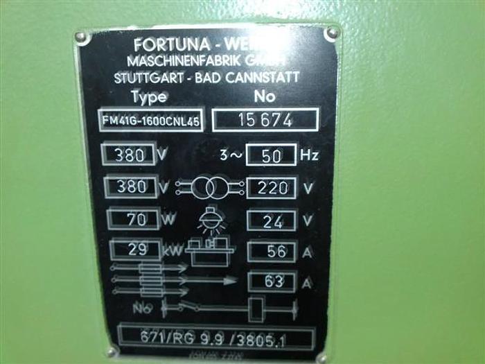 Used 1988 FORTUNA-WEIKE  FM41G-1600CNL45 CNC Universal cylindrical grinding machine