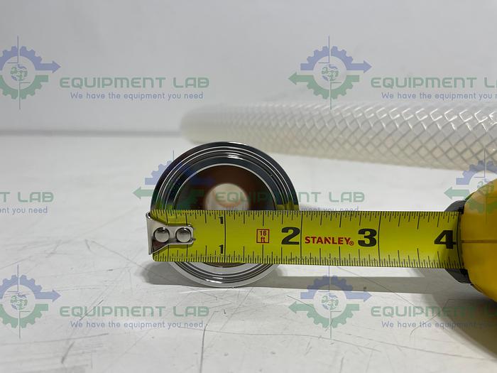 Used Saint Gobain 23035763 Pure Fit 96" Hose w/ 3/4" to 1 1/2" Sanitary Fitting 90PSI 23035763 Pure Fit 96" Hose w/ 3/4" to 1 1/2" Sanitary Fitting 90PSI