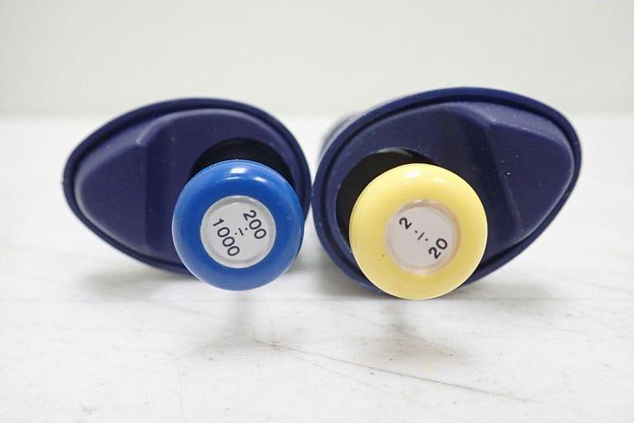 Used Lot of 2 Ulster Scientific V3 Series 2-20 200-1000 µL Pipettes