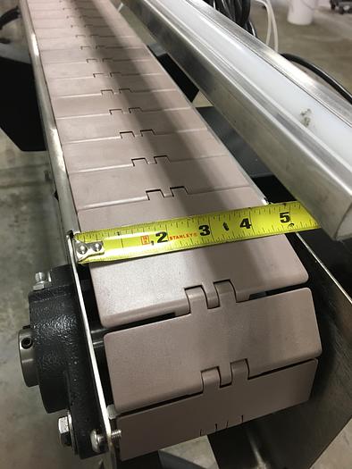 Globaltek 5" Wide x 8'Long Table Top Chain Conveyor