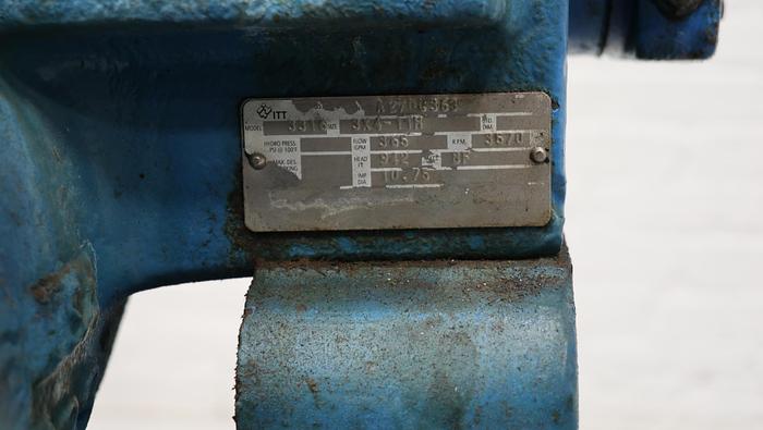 Used Goulds 3316 3x4x11H Split Case Pump #44656