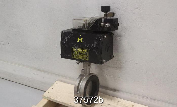 Used Keystone 4" Air Operated Butterfly Valve, 790-300 #37572