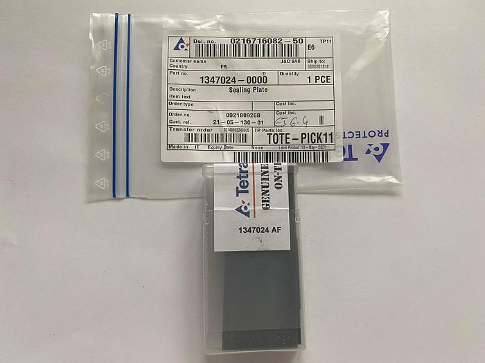 Tetra Pak Spare Parts Sealing Plate Part No. 1347024-0000