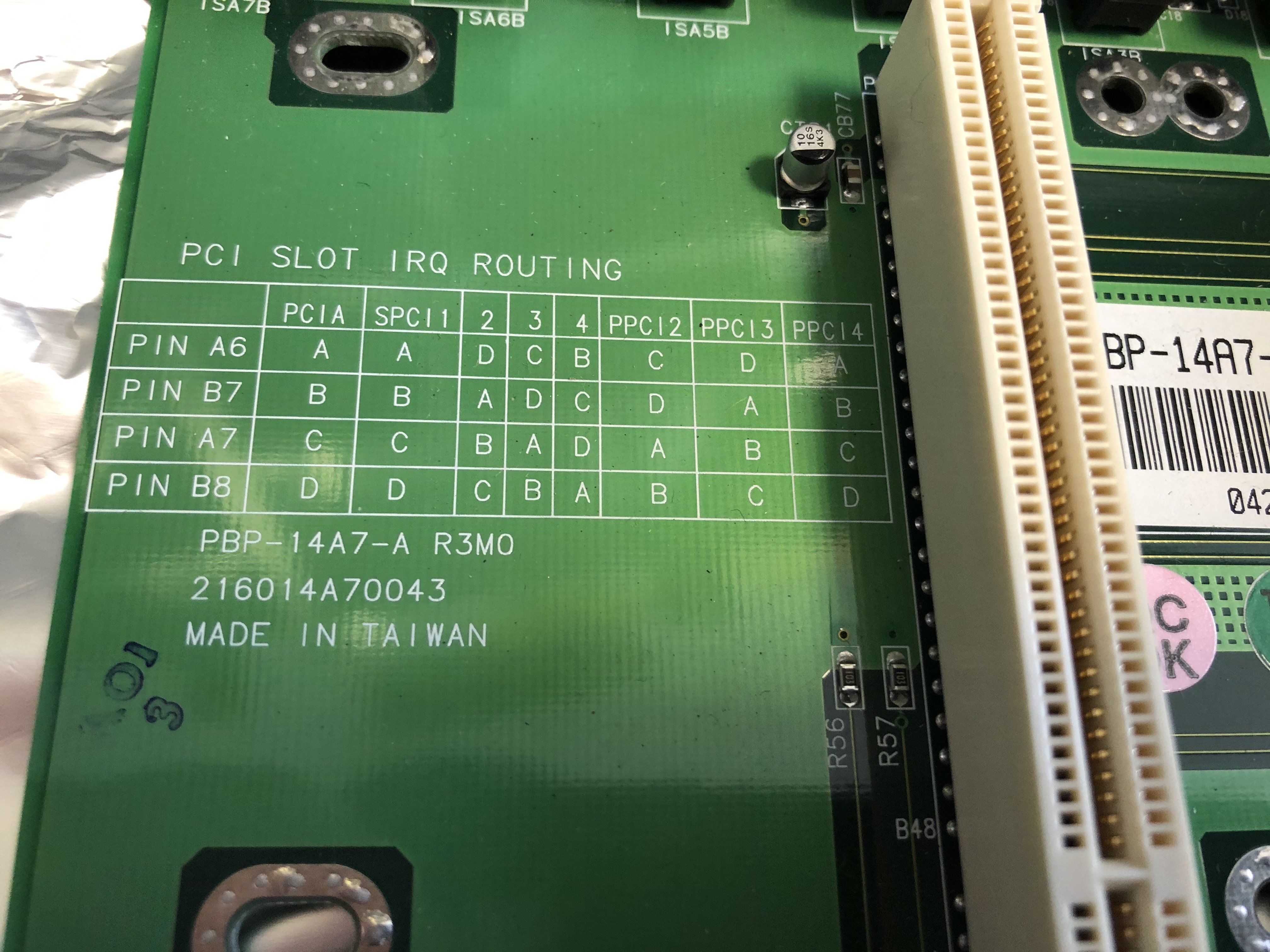 Portwell PBP-14A7-A Industrial Backplane PCB
